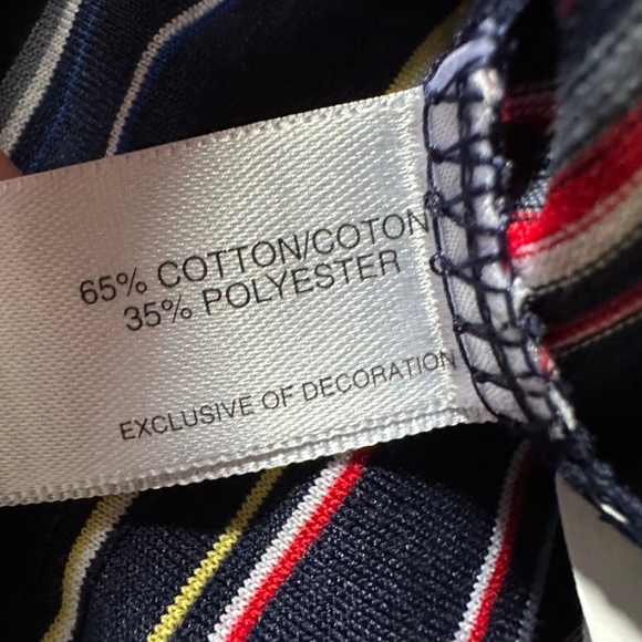 Men's Cutter & Buck Navy Striped Polo Shirt XL - Picture 10 of 13